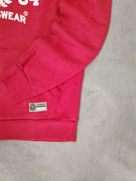 Track & Field Hoodie Φούτερ με Κουκούλα Rouge-red-marl