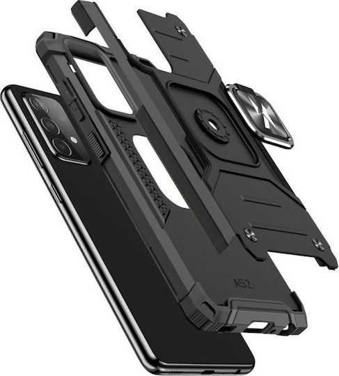 Wozinsky Ring Armor Back Cover Plastic Black (Galaxy A52 / A52s)
