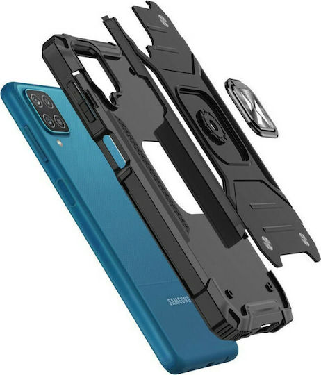 Wozinsky Ring Armor Back Cover Πλαστικό Μαύρο (Galaxy A12)