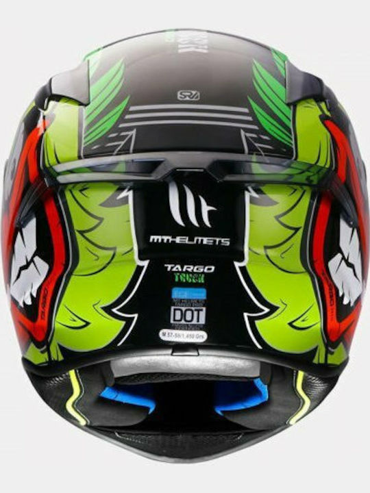 MT Targo Pro Full Face Helmet DOT / ECE 22.05 1450gr Truck A3 Fluo Gloss Yellow MTH0XSKRA378 MTH000KRA378 KR9731