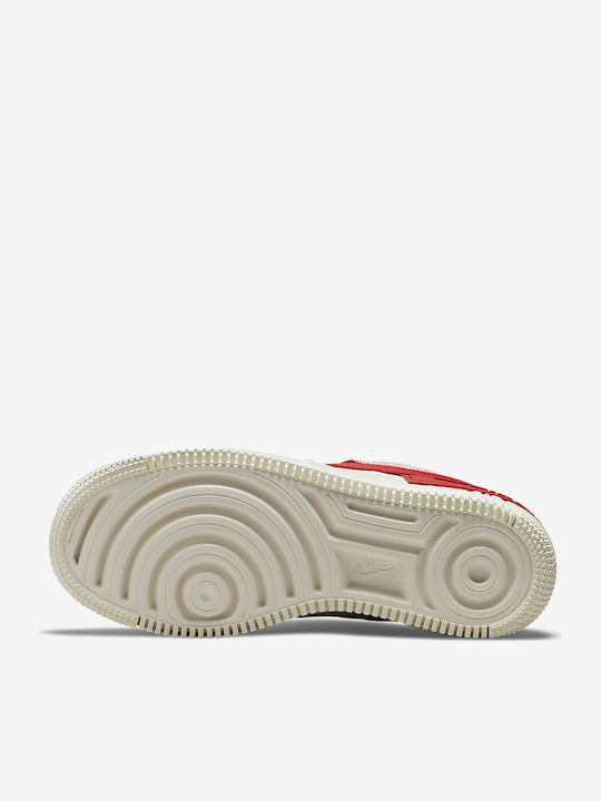 Air Force 1 Shadow Damen Flatforms Sneakers Summit White / Gym Red / Aluminum / University Red