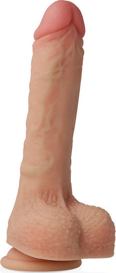 Cyber Silicock Harness με Dildo 20.9cm και Δόνηση στο χρώμα του δέρματος