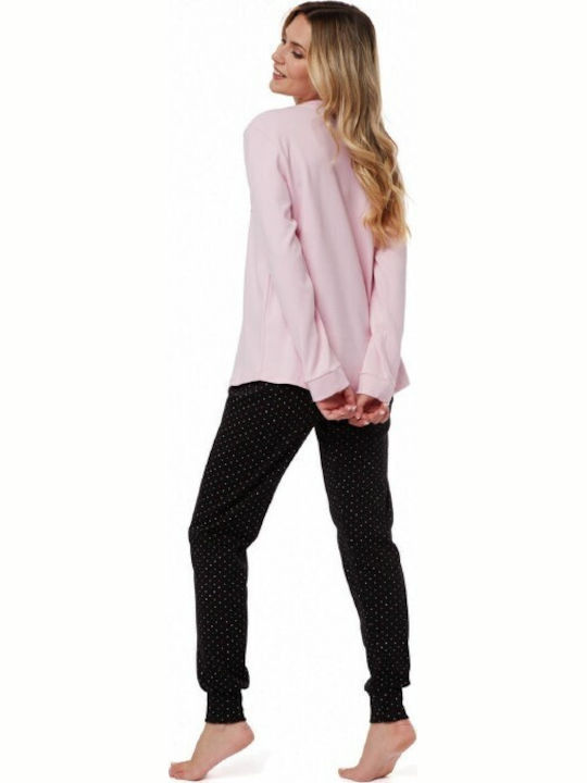 Minerva Winter Women's Pyjama Set Pink Happy Dreams