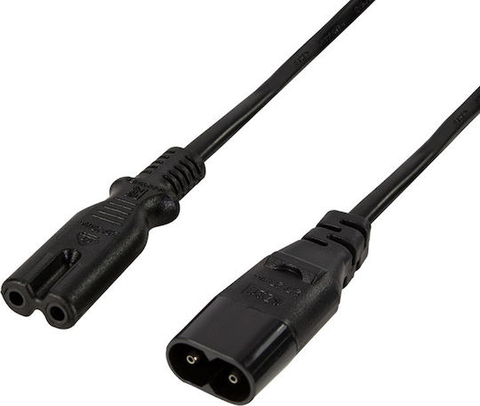 LogiLink IEC C7 - IEC C8 Cable 2m Black (CP129)