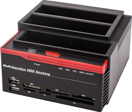 Andowl AN-Q-HD50 Dockingstation für 2 Festplatten SATA 2.5" / 3.5" mit USB 2.0 Verbindung (Q-HD50)