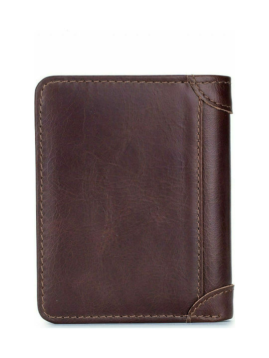 Bull Captain QB-031 V Men's Leather Wallet Brown QB031