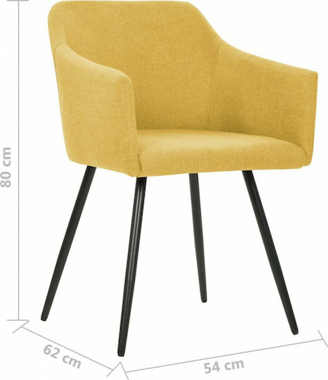 Stühle Speisesaal Gelb 4Stück 54x62x80cm