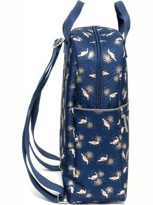 Petit Monkey Toucans Σχολική Τσάντα Πλάτης Νηπιαγωγείου Μπλε με Θήκη για Παγούρι