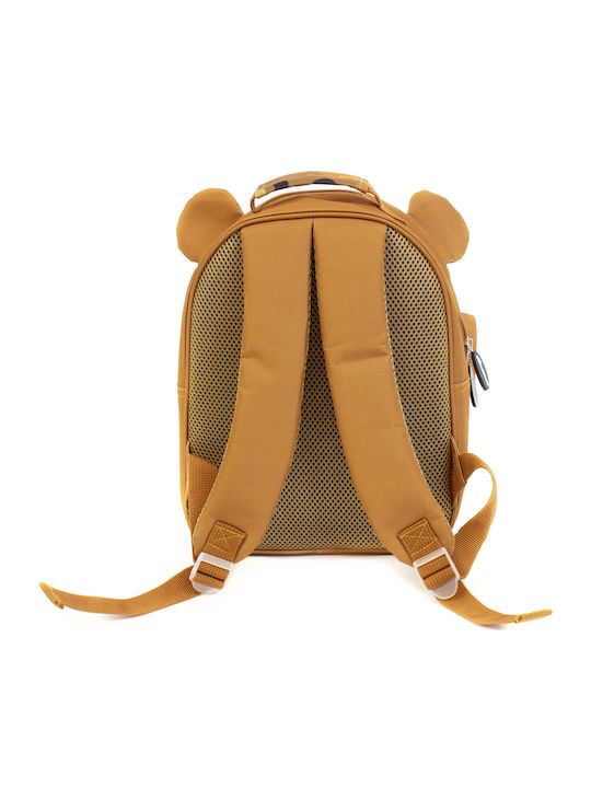 Les Deglingos Tiger School Bag Backpack Kindergarten Brown
