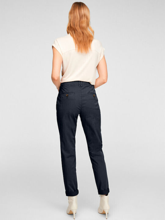 Red Label Damen Hoch tailliert Chino Hose Marineblau