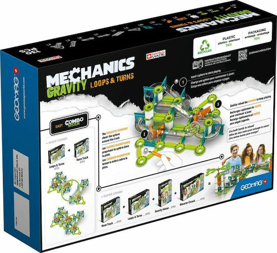 Geomag Magnetic Construction Toy Mechanics Gravity Loops & Turns for Children 8+ Years