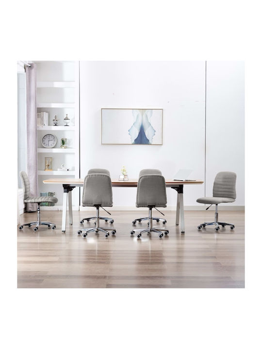 Rotating Chair Visitor with Wheels in Gray Color 56x43x84cm 6pcs