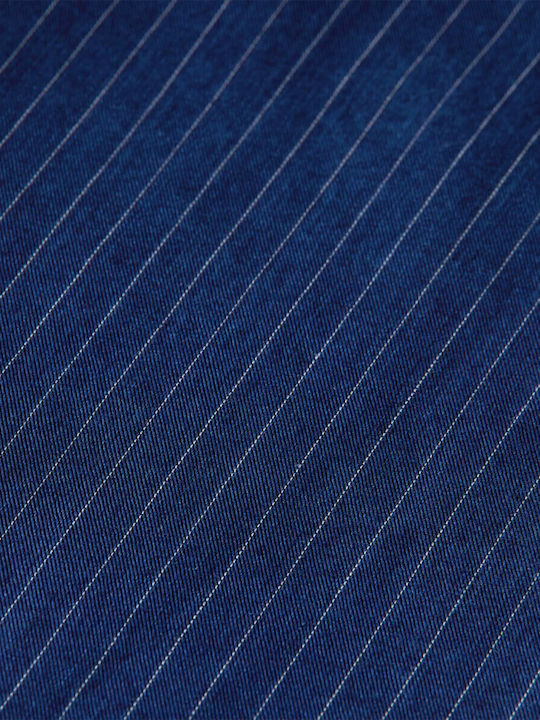 Langärmelig Damen Hemd Marineblau Monochrom