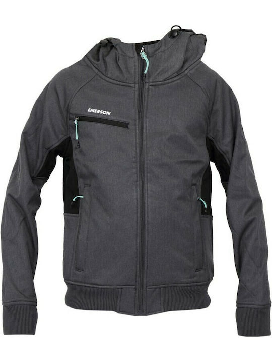 Winter Jacke Softshell Wasserdicht und Winddicht Gray