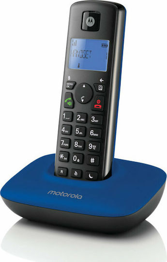 Motorola T401+ Cordless Phone with Greek Menu Blue