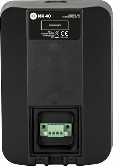 RCF MR 40 Παθητικά Επιτοίχια Ηχεία 40W (Ζεύγος) Μαύρα
