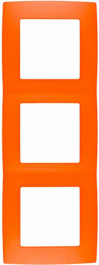 Elmark City Switch Frame 3 Positions Horizontal Installation in Orange Color 190663