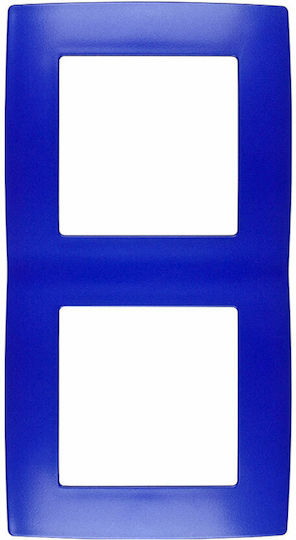 Elmark City Switch Frame 2 Positions Horizontal Installation in Blue Color 190557