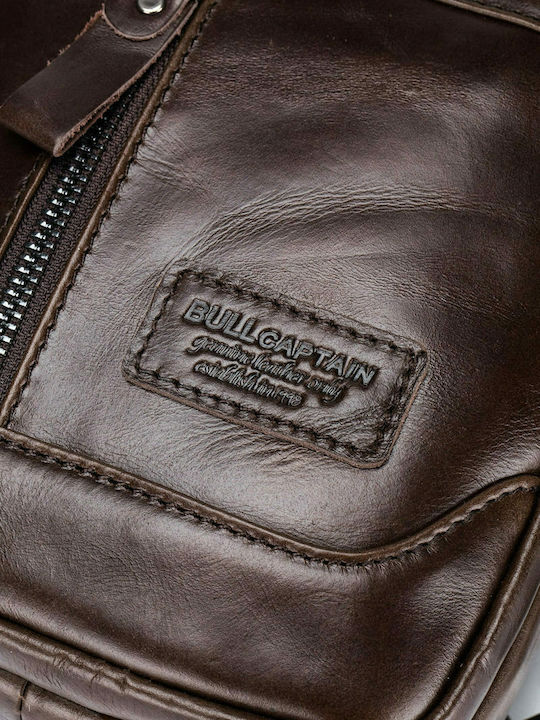 XB-095 Leather Men's Bag Sling Dark Brown