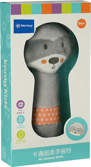 Bebe Stars Raccoon Baby Rattle For Newborns