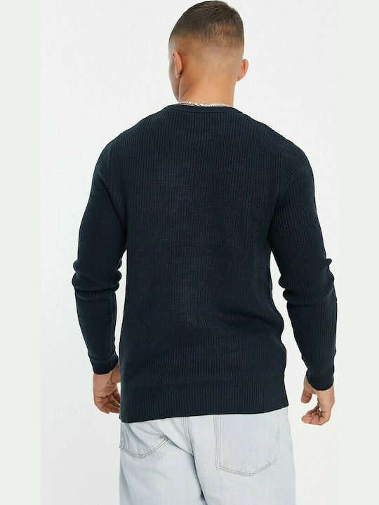 Jack & Jones Herren Langarm-Pullover Marineblau