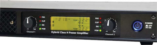 Citronic H2400 Hybride Leistungsverstärker Hi-Fi-Verstärker Stereo 650W/4Ω 450W/8Ω 172.124UK Schwarz