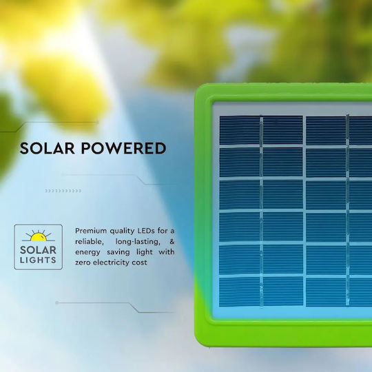 V-TAC Wiederaufladbar LED Solar Sicherheitsleuchte Weltkugel mit Lichtsensor