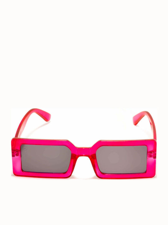 Olympus Sunglasses Athena Women's Sunglasses with Pink Neon Plastic Frame and Gray Lens 02-056