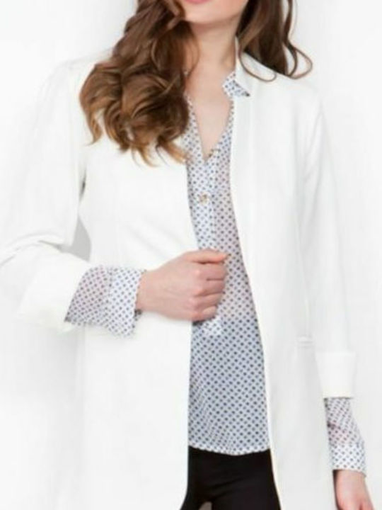 Lynne Lung Blazer pentru femei Sacou Alb