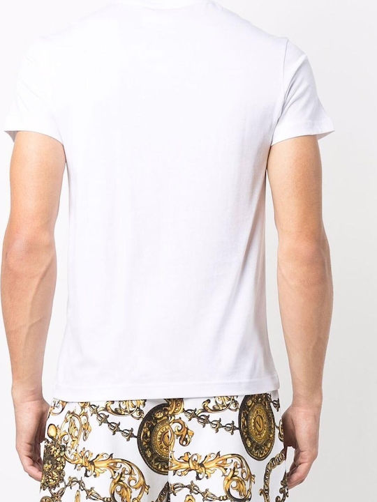 Versace T-shirt Bărbătesc cu Mânecă Scurtă Alb