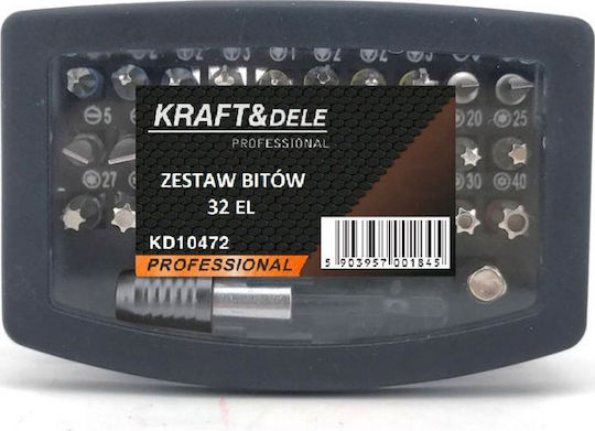 Kraft & Dele Set 32 Biți Șurubelniță Cruce / Torx