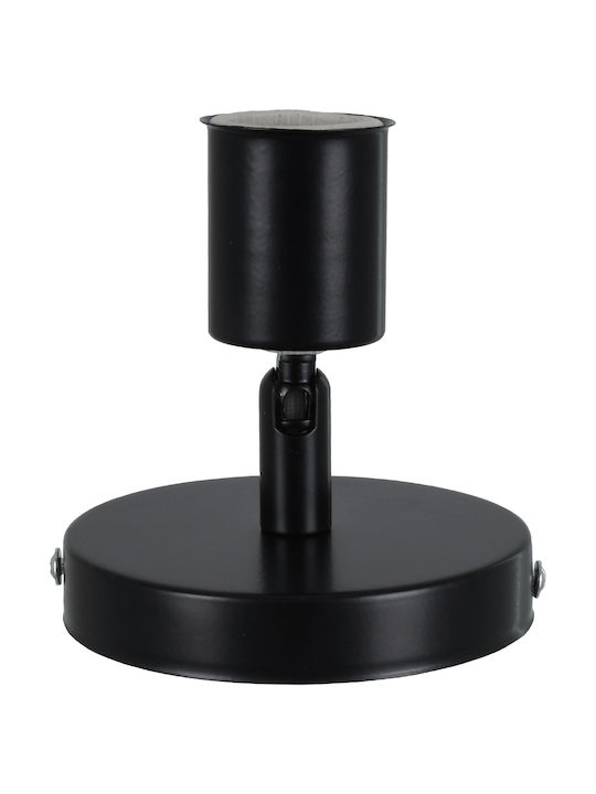 GloboStar Sara Single Spot with Socket E27 in Black Color