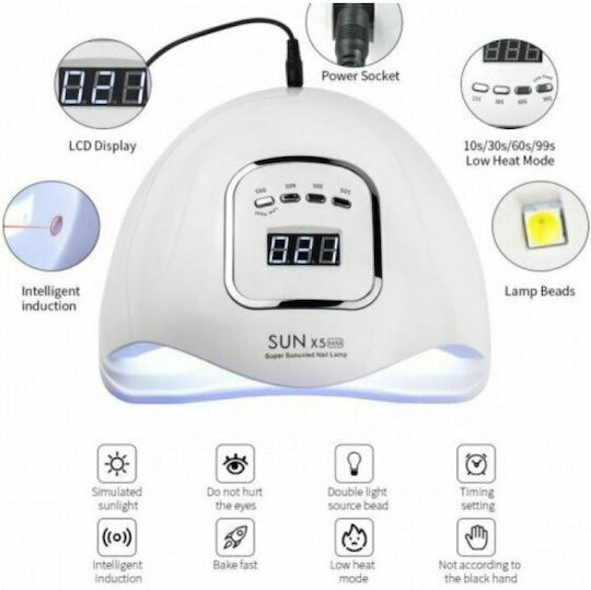 Sun Sun X5 Max Φουρνάκι Νυχιών UV / LED 80W Λευκό