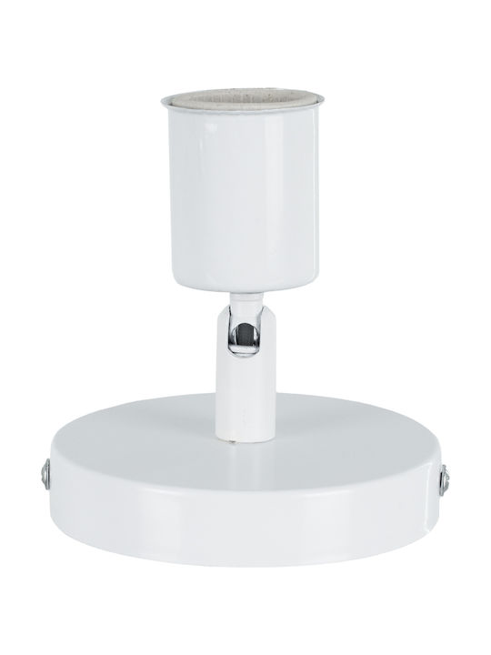 GloboStar Sara Single Spot with Socket E27 in White Color