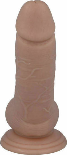 Intense Mr Intense Realistic Cock 8 Γυάλινο Dildo με Όρχεις και Βεντούζα Καφέ 17.6cm