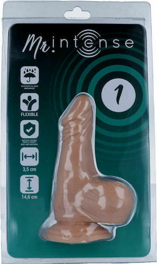Intense Mr Intense Realistic Cock 1 Ρεαλιστικό Dildo με Όρχεις και Βεντούζα Flesh 14.6cm