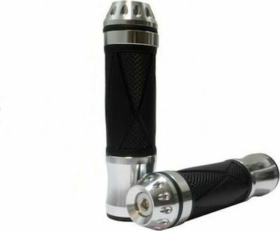 Xinli Motorcycle Grips with Handlebar Counterweights XL-276A in Silver Colour