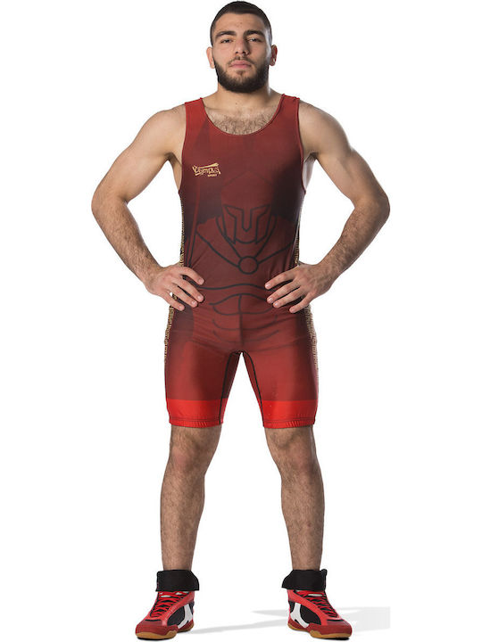 Olympus Sport Wrestling Singlet Spartan Ενηλίκων / Παιδικό Μαγιό Πάλης Κόκκινο
