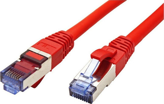 Value S/FTP Cat.6a Ethernet Network Cable 1.5m Red 1pcs