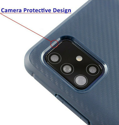 Idol 1991 Carbon Rugged Camera Protective Umschlag Rückseite Silikon Blau (Galaxy Note 20) 8278792