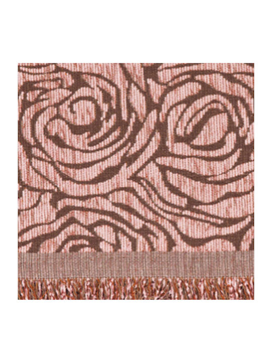 Borea Roses Cuverturi Pentru Canapea De Fotoliu Chenille 180x180 Cm Roz