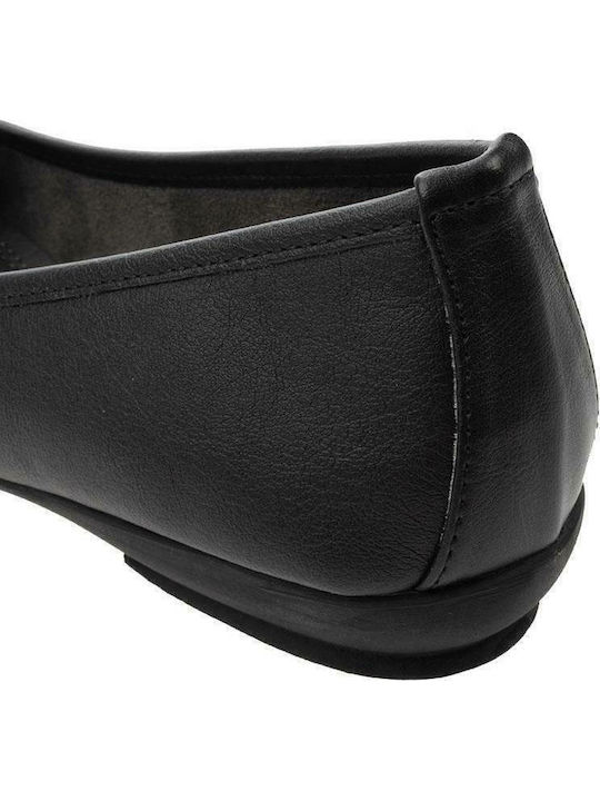 Synthetic Leather Ballerinas Black