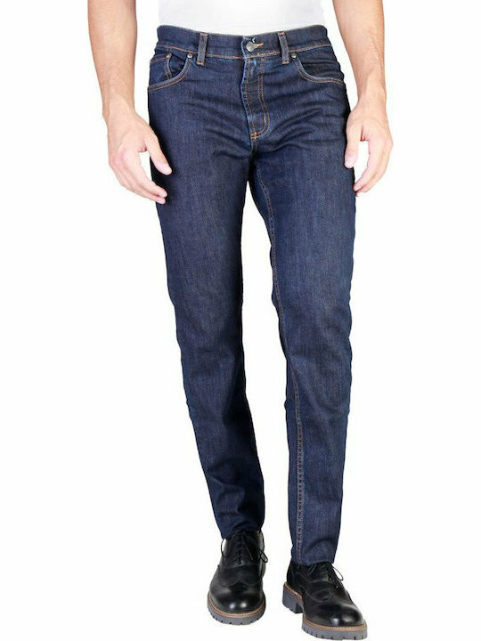 Men's Elastic Jeans Pants with Regular Fit Navy Blue