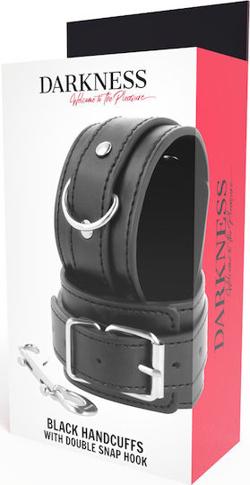 Darkness Handcuffs With Double Snap Hook Handcuffs in Black Color