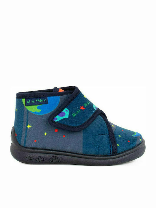 Mini Max Anatomic Kids Slipper Ankle Boot Blue Astor