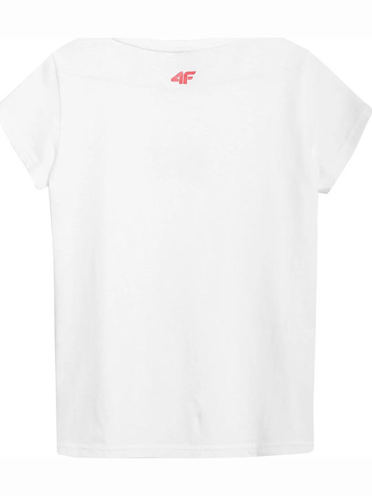 Γυναικείο Crop T-shirt Πουά Λευκό