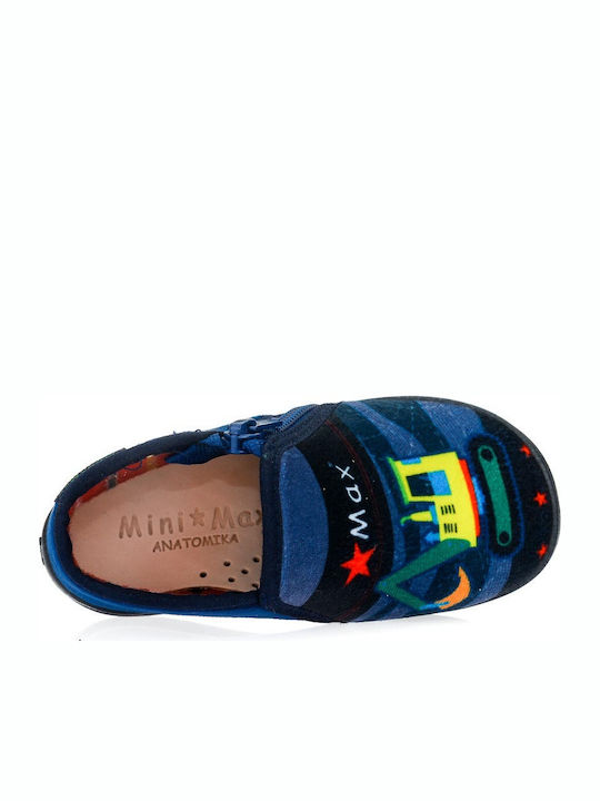 Kinderhausschuhe Stiefel Blau