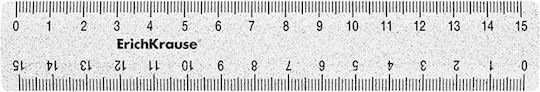 ErichKrause Ruler Plastic Transparent 15cm Glitter
