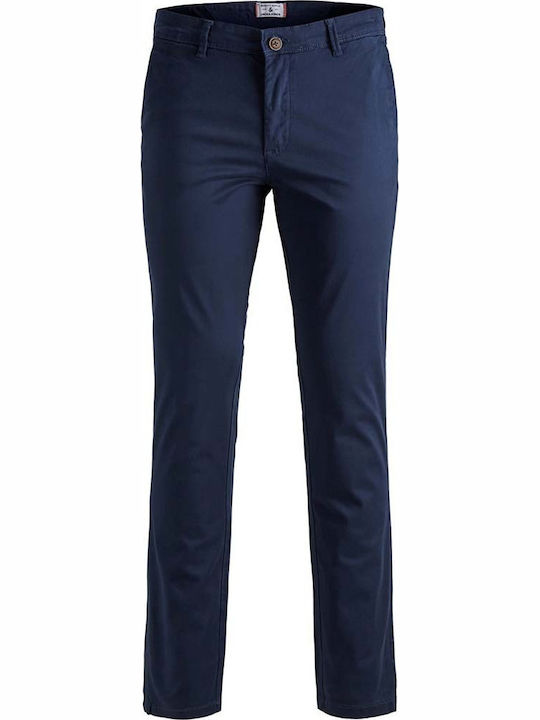 MARCO Trousers Chino Elastic in Slim Fit Navy Blue