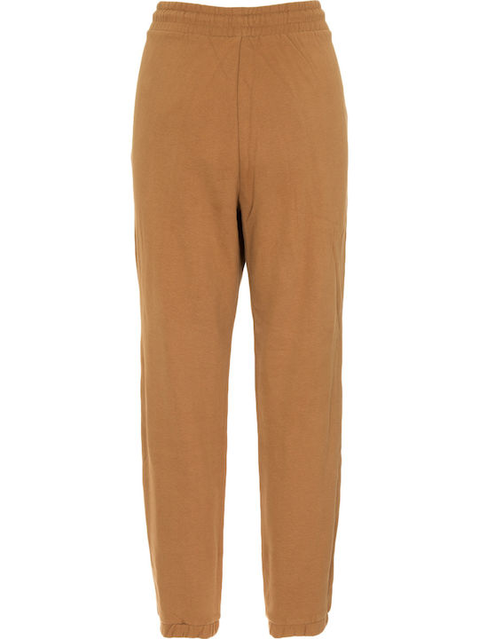 High Waist Sweatpants Jogger Tabac Brown